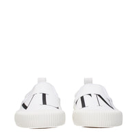 Valentino Garavani White Fabric Slip-On Loafers