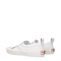 Valentino Garavani White Fabric Slip-On Loafers