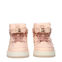 Fendi Pink Nylon High Top Sneakers