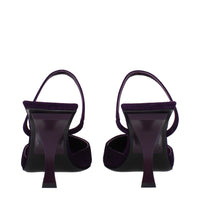 The Attico Purple Leather Stiletto Heel Sandals
