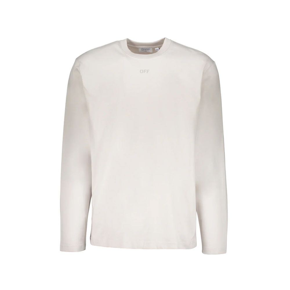 Off-White White Cotton Long Sleeve T-Shirt