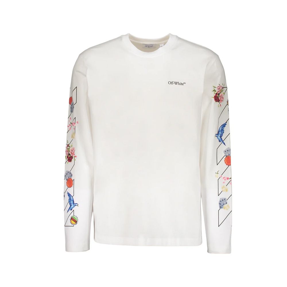 Off-White White Cotton Long Sleeve T-Shirt