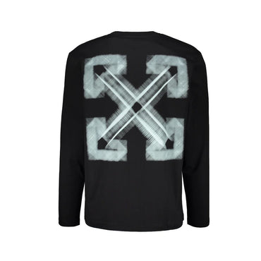 Off-White Black Cotton Long Sleeve T-Shirt