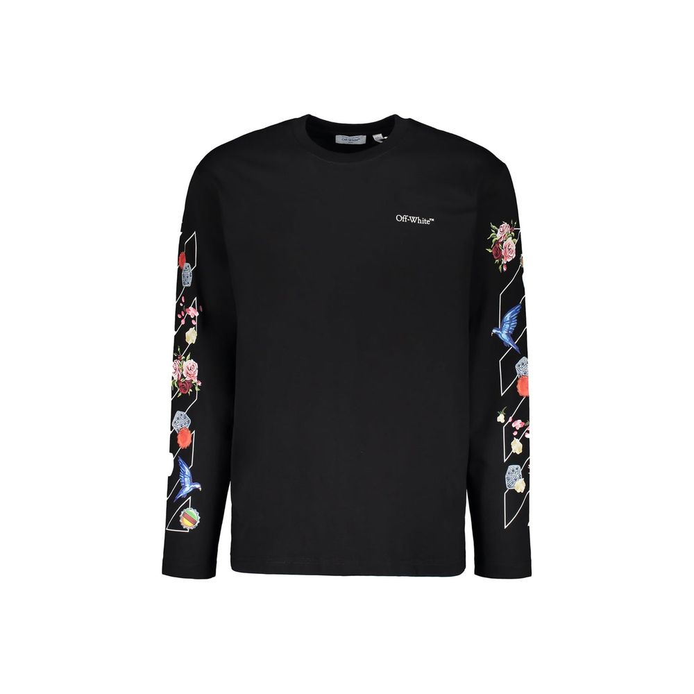 Off-White Black Cotton Long Sleeve T-Shirt