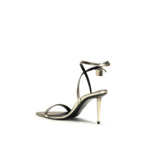 Tom Ford Gold Calf Leather Bos Taurus Stiletto Heel Sandals