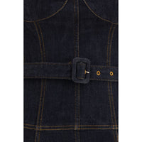 Self-Portrait Blue Cotton Casual Dress