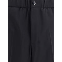 Giorgio Armani Black Cotton Casual Pants