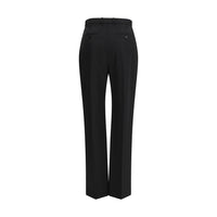 Alexander McQueen Black Cotton Dress Pants