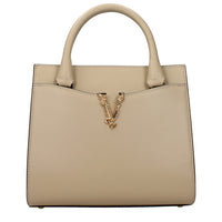Versace Beige Leather Handbag
