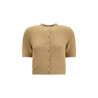 Khaite Beige Cashmere Cardigan