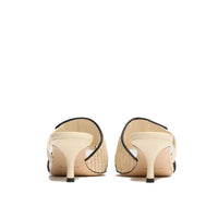 Manolo Blahnik Beige Leather Flat Sandals