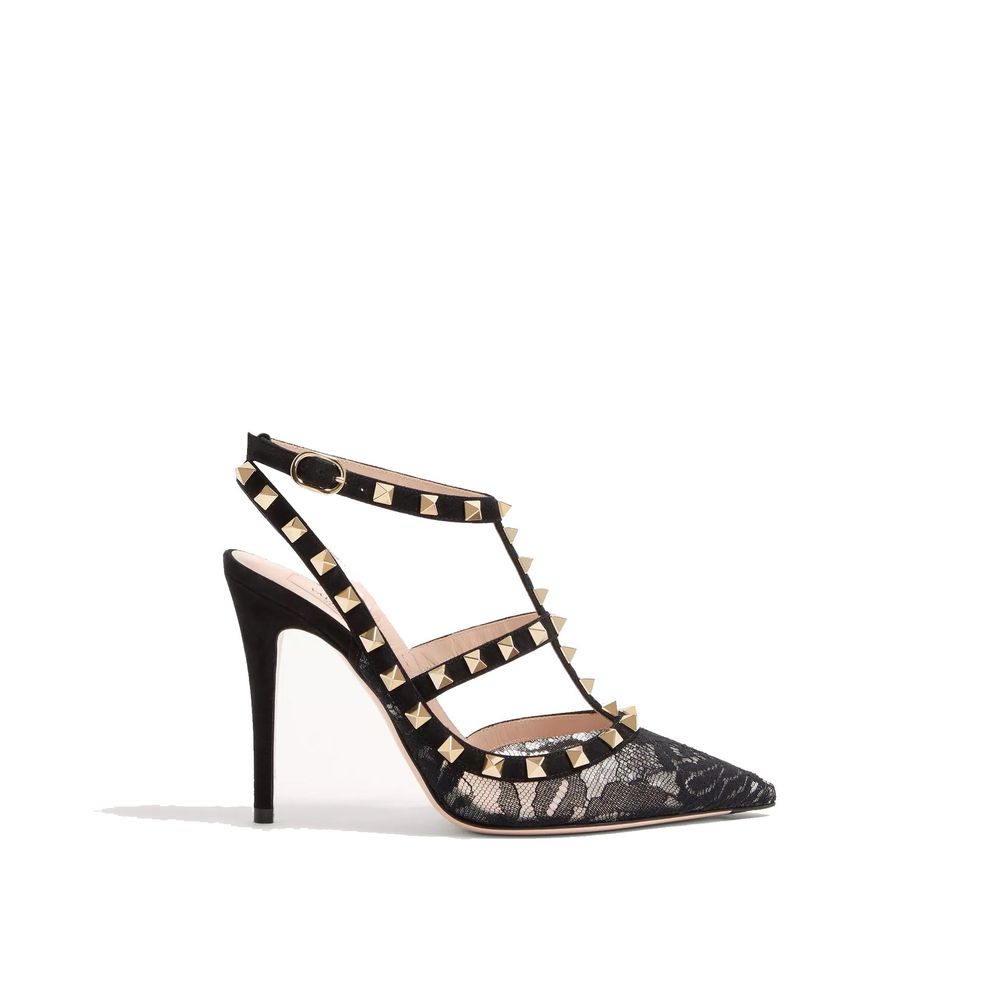 Valentino Garavani Black Calfskin High Heel Pumps