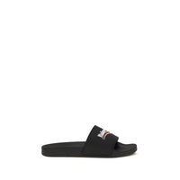 Balenciaga Black Rubber Slippers