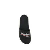 Balenciaga Black Rubber Slippers