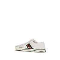 Gucci White Cotton Low Top Sneakers