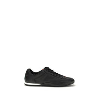 Gucci Black Calf Leather Bos Taurus Low Top Sneakers