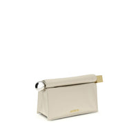 Jacquemus Cream Calf Leather Bos Taurus Clutch Bag