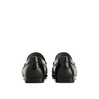 Tod's Black Calfskin Slip-On Loafers