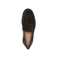 Tod's Brown Calfskin Slip-On Loafers