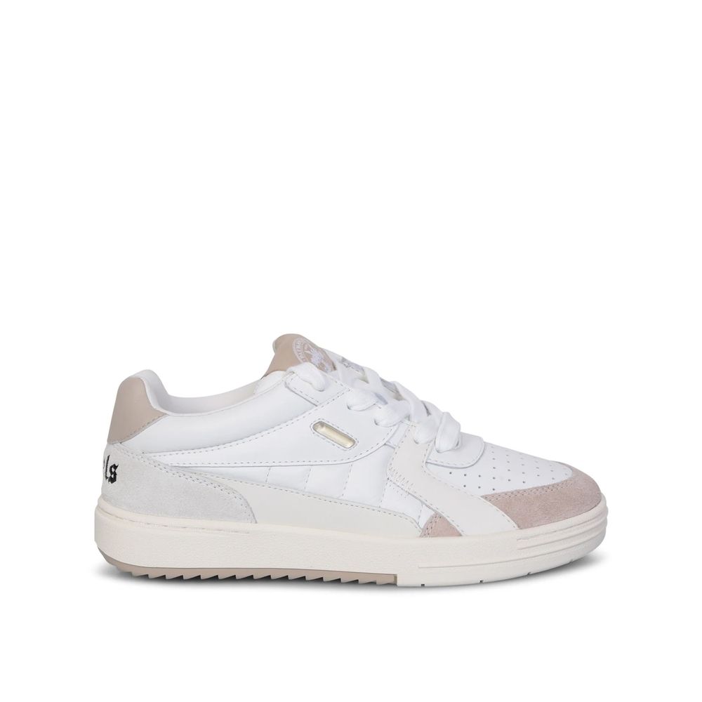 Palm Angels White Calfskin Low Top Sneakers