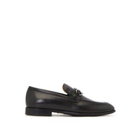 Salvatore Ferragamo Black Calfskin Slip-On Loafers