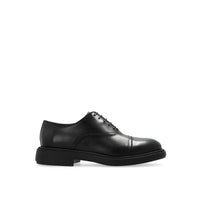 Salvatore Ferragamo Black Calfskin Oxfords And Derbies