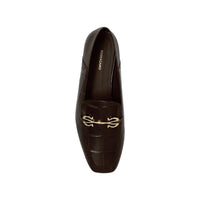 Salvatore Ferragamo Brown Calfskin Slip-On Loafers