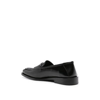 The Attico Black Calfskin Slip-On Loafers