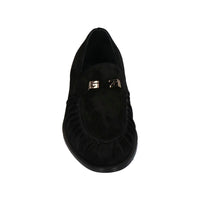 Giuseppe Zanotti Black Calfskin Slip-On Loafers