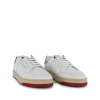 Saint Laurent White Calfskin Low Top Sneakers