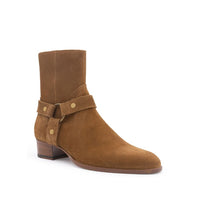 Saint Laurent Brown Calfskin Ankle Boots