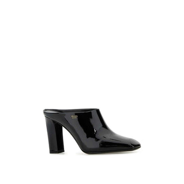 Prada Black Calfskin Mules