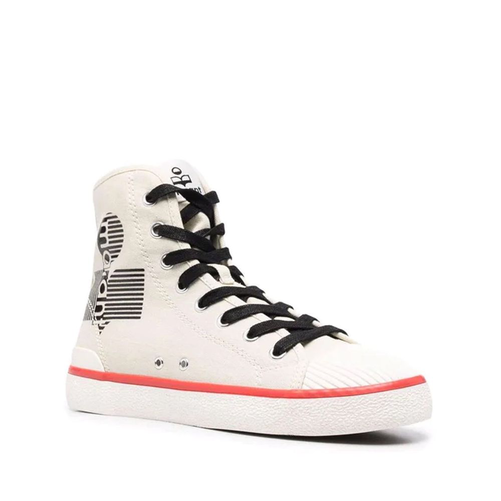 Isabel Marant Beige Canvas High Top Sneakers