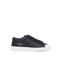 Valentino Garavani Black Calfskin Low Top Sneakers