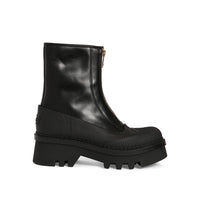 Chloé Black Calfskin Lace-Up Boots