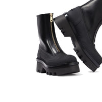 Chloé Black Calfskin Lace-Up Boots