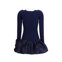 Self-Portrait Blue Viscose Cocktail Dress