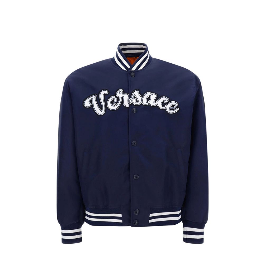 Versace Blue Nylon Bomber