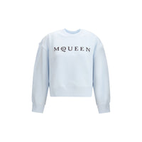 Alexander McQueen Light Blue Cotton Sweatshirt