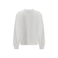 Ganni White Cotton Long Sleeve T-Shirt