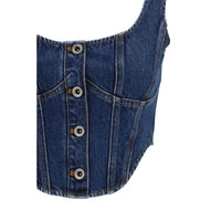 Self-Portrait Blue Cotton Top