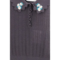 Self-Portrait Gray Wool Blouse