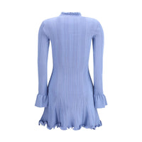 Self-Portrait Light Blue Viscose Casual Dress