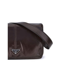 Prada Brown Calf Leather Bos Taurus Shoulder Bag