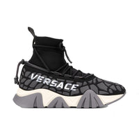 Versace Black Fabric Athletic Sneakers