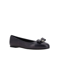 Salvatore Ferragamo Black Calfskin Ballet Flats