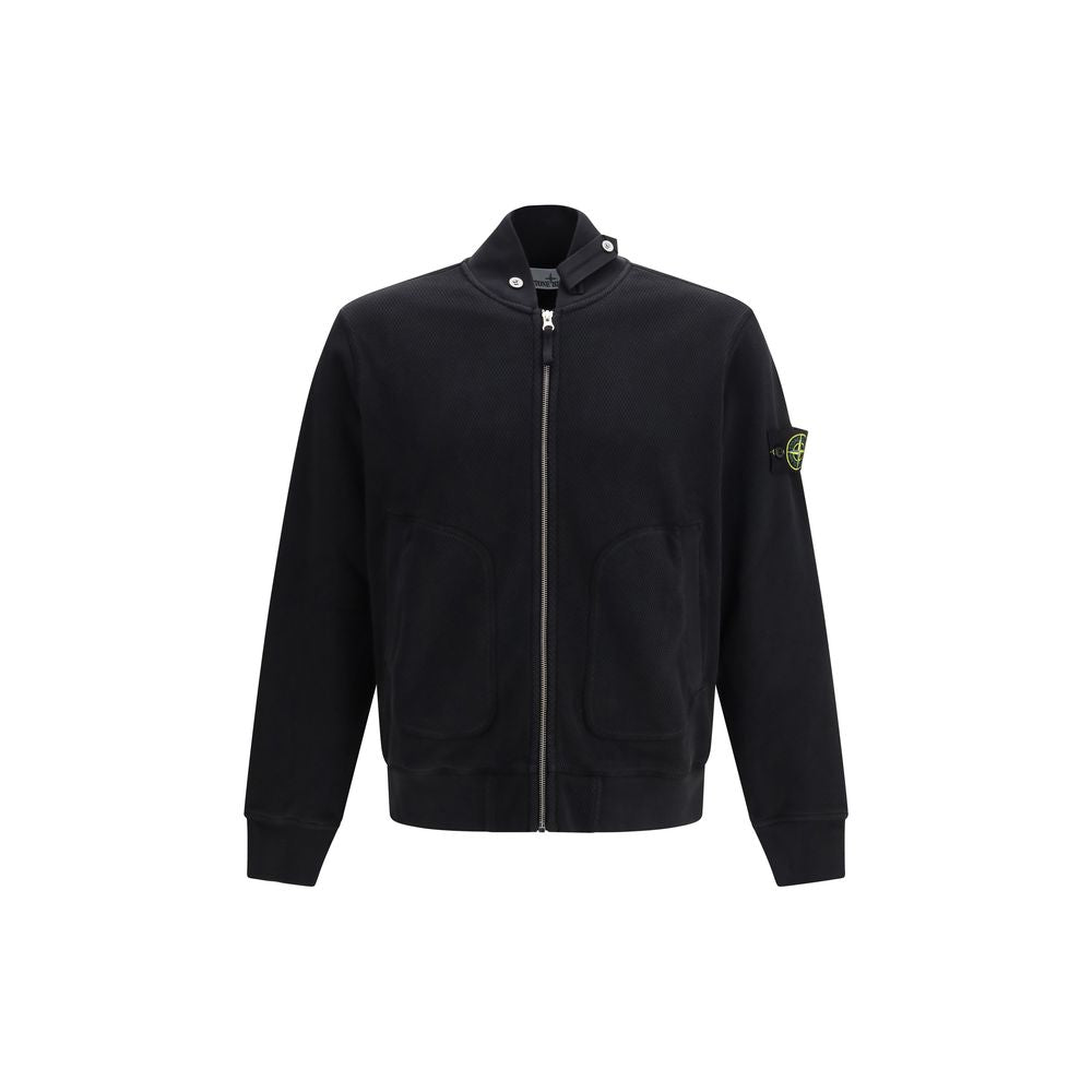 Stone Island Black Cotton Sweatshirt