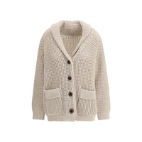 Brunello Cucinelli Cream Cotton Cardigan