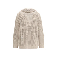 Brunello Cucinelli Cream Cotton Cardigan