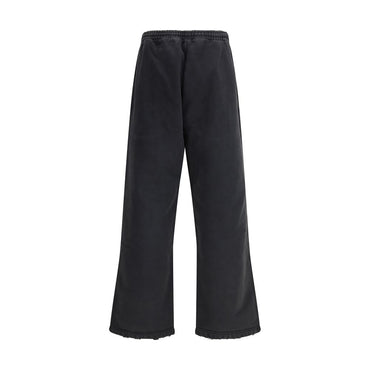 Balenciaga Black Cotton Casual Pants